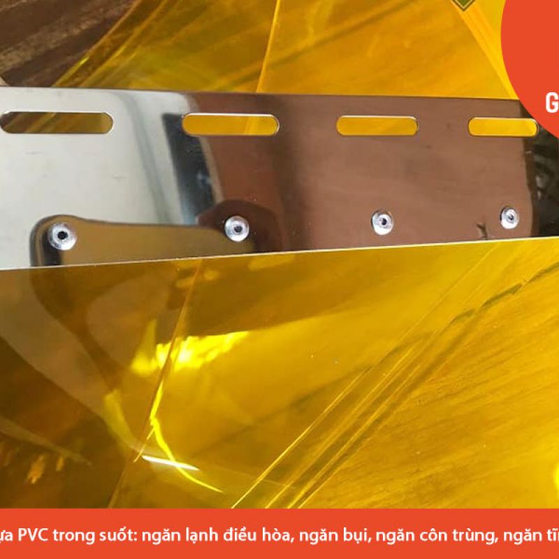 Rèm nhựa PVC ngăn côn trùng, Màn nhựa chống côn trùng, Rèm nhựa PVC vàng trong suốt